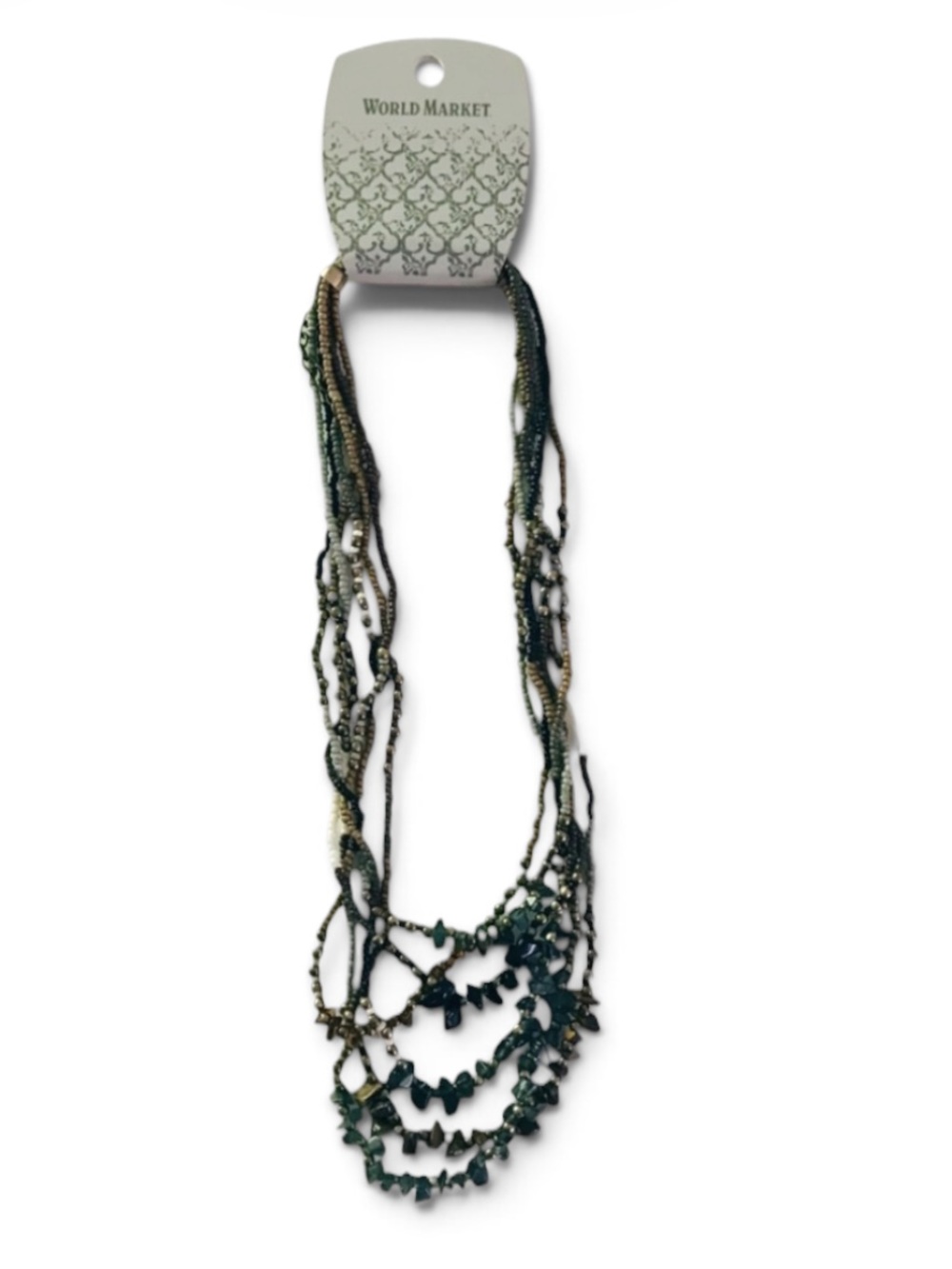 World Market Multi Strand Beaded Necklace